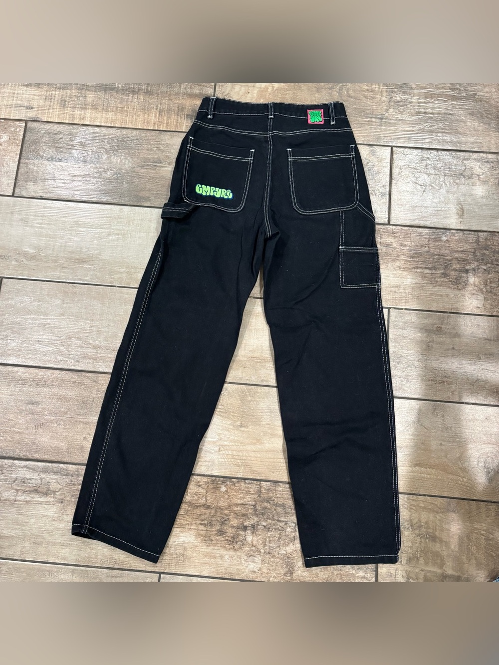 Empyre Tori Carpenter Jeans Womens size 4 Skater Baggy High Rise Denim Black EUC